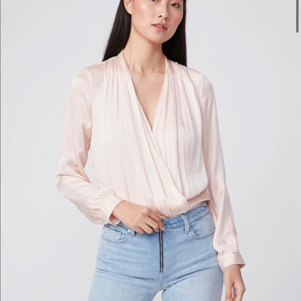 PAIGE sevilla Bodysuit - log sleeved bodysuit - Cream NWT